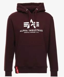 Alpha Industries Basic Hoody (deep maroon)