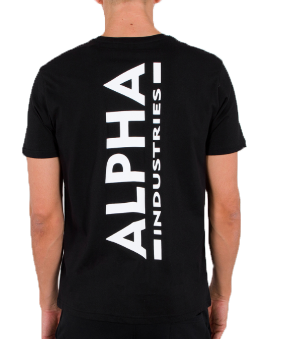 Alpha Industries pánské triko Backprint (černé) - Etappa