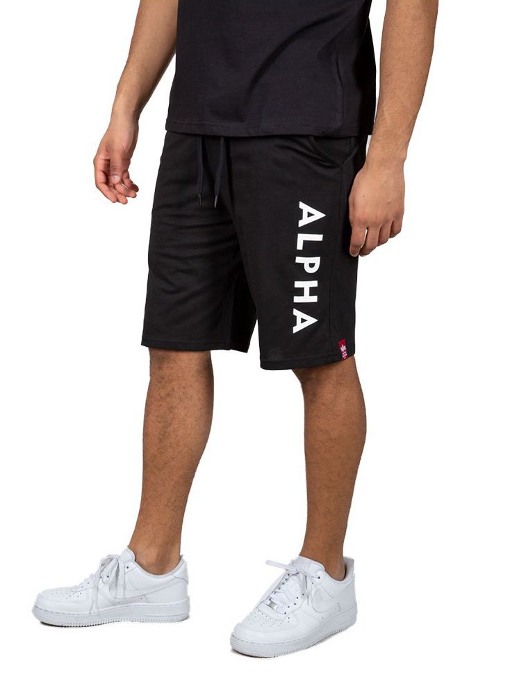 Alpha Industries pánské šortky Alpha Jersey Short (černé) - Etappa