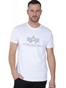 Alpha Industries pánské triko Basic T Reflective Print (bílé) | XL