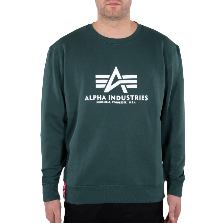 Alpha Industries pánská mikina Basic Sweater (modro-zelená) - Etappa