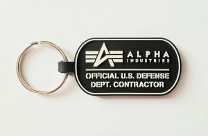 Alpha Industries Rubber Keychain Tag