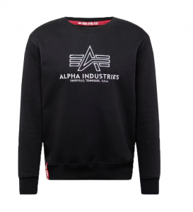 Alpha Industries Basic Sweater Embroidery (black/white)