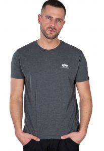 Alpha Industries Basic T Small Logo (charcoal heather/white)