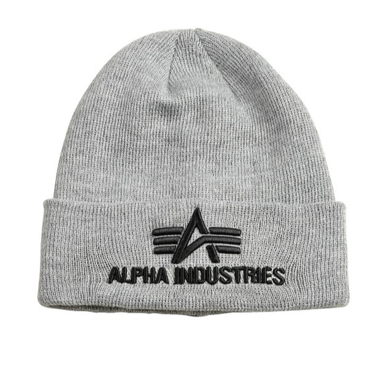 Alpha Industries 3D Beanie (grey heather)